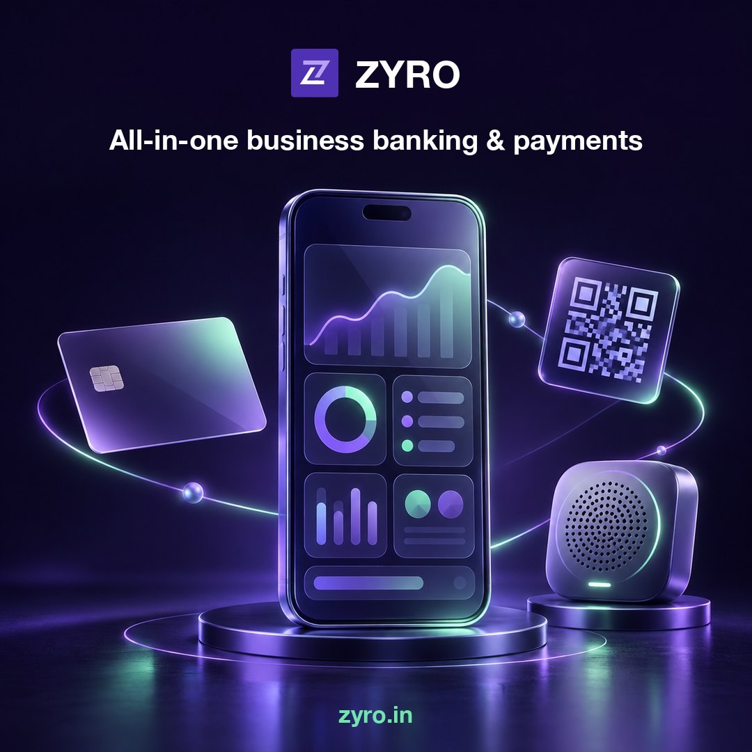 ZYRO business banking app illustration